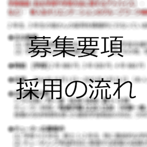 募集要項／採用の流れ
